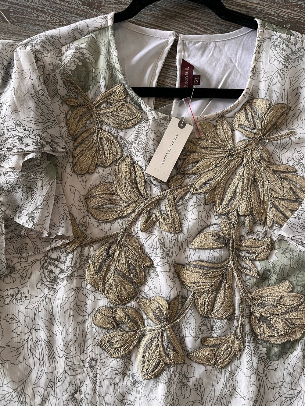 NWT ANTHROPOLOGIE flowy top, size XL. - Picture 3 of 11